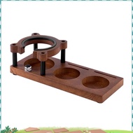 Espresso Coffee Tamper 53MM 54MM 58MM, Walnut Wood Storage Rack & Portafilter Holder, BaristaAccesso