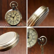 Pocket Watch Antique Numerals Quartz Necklace Watch Bronze Roman Pocket Watch Digital Scale Retro Pocket Watch Necklace Watch Bronze Long Necklace Pocket Watch for Men