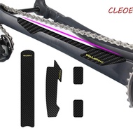 CLEOES Bike Frame Protector Cycling Care Cycling Part Protective Film Anti-scratch Black MTB Bike Chain Protective Sticker