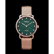 Tomaz Ladies Watch G1L-D16 Marble (Rose Gold/Green) Rosegold Mesh Strap