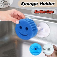 Smiley Sponge Holder Waterproof Suction Cups Sponge Holder for Kitchen Sink Sponge Rack