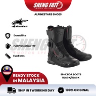 ALPINESTARS SP-X BOA Black Boots Motorcycle Shoe Superbike Riding Shoe Kasut Motor Alpinestar Boot S