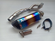 ชุดท่อ ADV150 ท่อแต่ง ADV150+AK 14นิ้วรุ้งปากเคฟล่า