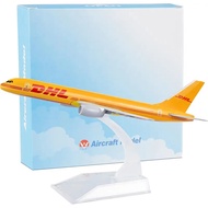 FZ1:400 DHL 757 Diecast Planes Model Scale Aircraft for Birthday Gift Plane with Stand Display Decor