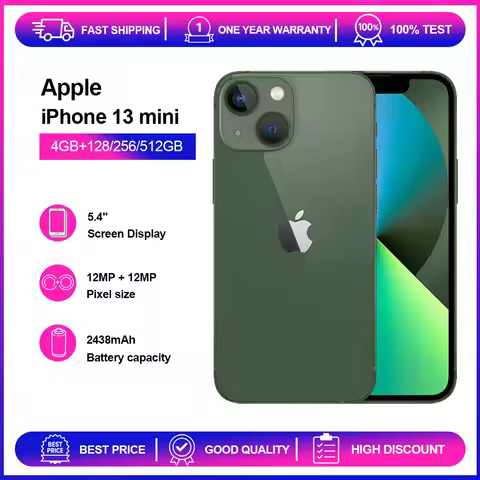 Apple iPhone 13 mini 4GB RAM 128/256GB ROM Used Original Unlocked 5.4" Super Retina XDR Face ID NFC 