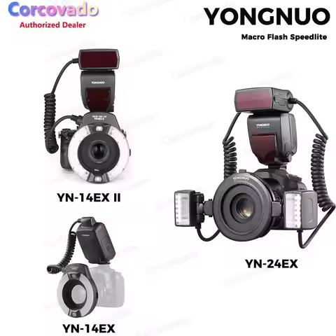 Yongnuo Flash Light#YN-24EX#YN-14EX II#TTL Macro Flash for Canon EOS#1Dx/5D3/6D/7D for Sony A7II 2*F