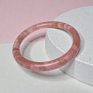 薔薇輝石 手鐲 全粉玉化 老礦原礦 內徑 56mm 玫瑰石 手環 桃花玉