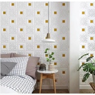 Batik Foam Wall Wallpaper 70cmx 70cm 3d foam brick wallpaper foam wallsticker wallpaper premium 10 m