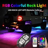 RGB Led Flashing Chassis Lights LED Rock Light APP/Remote Control Music mode Ambient Light For Off-R