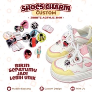 CUSTOM SHOES CHARM ACRYLIC UV PRINT | JIBBITZ CUSTOM PHOTO LOGO ANIME KPOP | SHOELACE CHARM SHOES | 