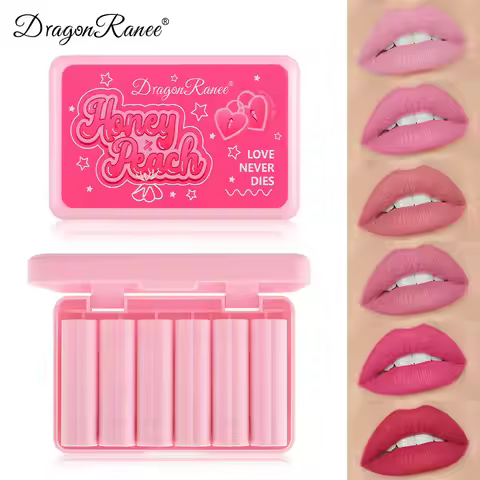 Matte Lipstick Set, Non-Stick, Easy to Apply, Waterproof Lipstick, Velvet Texture Lipstick, 6-Piece 
