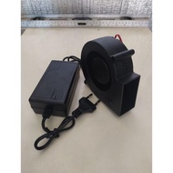 Blower Keong 12 Volt Dc - Ukuran Besar 95Mmx30Mm Dan Adaptor 3 Ampere