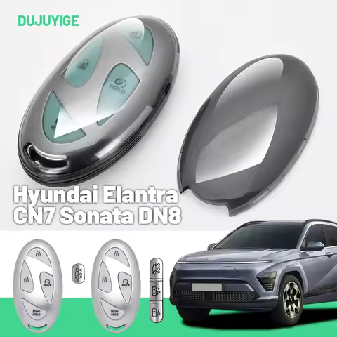 Clear TPU Car Key Case For Hyundai Elantra CN7 Sonata DN8 Tucson NX4 Key Fob Cover Protector Shell A