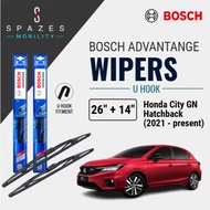 Wiper Honda City Hatchback GN Wiper 26"+14" Bosch Advantage U Hook Front Wiper BA2614