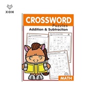 [XON] Math Workbook For Kids Ages 5-8 Math:Math Crossword Puzzles Addition And Subtraction Workbook 