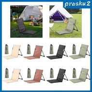 [Prasku2] Beach Chair with Back Support Foldable Chair Pad Oxford Stadium Chair for Sunbathing Backpacking Hiking Garden Travel