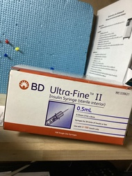 BD Ultra-FineTM Insulin Syringe Needles 0.5 mL, 31G (0.25mm) x 8mm Thin Wall Needle