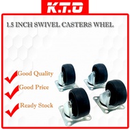 1  1/2" 360 degree PU SWIVEL CASTERS WHEEL BLACK