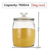 glass rice dispenser 10 kilos/8kg storage container jars with lid  kitchen canisters jars kimchi con
