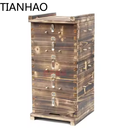 Bee hive in lattice box, full set of fir soil bee raising tools in bulk, bee lure bucket, five-layer