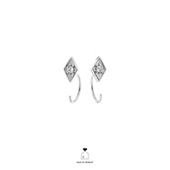 Haus of Jewelry - SELENE KITE EARRINGS ต่างหูเงินแท้ ประดับเพชรคิวบิกเซอร์โคเนีย (Cubic Zirconia)