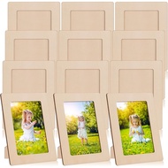 4 x 6 Picture Frames, 12 Pack Wooden Picture Frames, Small Picture Frame Unfinished Wood Photo Frame