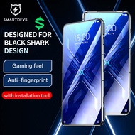 SmartDevil ฟิล์มกระจกกันกระจกนิรภัยป้องกันทุกสัดส่วนสำหรับ Xiaomi Black Shark 5 Pro 5 RS 4S Pro Black Shark 4 Pro ฟิล์มป้องกันหน้าจอโทรศัพท์มือถือกันรอยนิ้วมือใสและกันแสงสีฟ้า