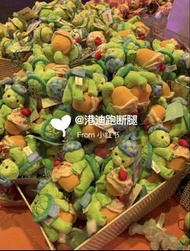 HKDL香港迪士尼olu抱小蛋糕毛絨掛件Duffy 綠色小海龜毛絨公仔