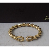 Twist Brass Bracelet, Plain Brass Bracelet, Simple Generous Copper Bracelet, Women's Copper Bracelet