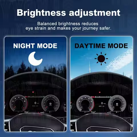 Auto Linux For Audi TT TTS A3 A4 B8 A5 Q3 Q5 RS4 LED Display Dashboard Speed Table Car Virtual Digit