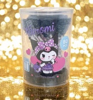 Sanrio Kuromi 筒裝紙軸棉花棒80枝 x 1  #每枝棉身印有卡通