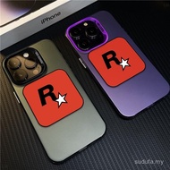 Creative Phone Case R Star Red Square Simple Unique Creative Suitable for iPhone 15 16 17 promax xs 