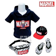 4-in-1 package of children's hoodies, children's waistbags, children's hats, free sandals, size 31-3