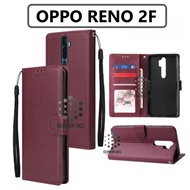 Case HP OPPO RENO 2F FLIP WALLET LEATHER WALLET LEATHER SOFTCASE PREMIUM FLIP COVER Saung Open TUTUP FLIP CASE OPPO RENO 2F