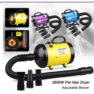 2800W Low Noise Pet Hair Dryer Dog Cat Grooming Dryer Blower Heater Adjustable Temperature Blower Pe