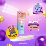 WAWA SunKids Sunscreen SPF 45 PA+++ - Pelindung Matahari untuk Kanak-Kanak dengan Zink Oxide & Aloe 