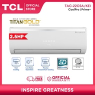 TCL 2.5HP Inverter Aircon Split-type Air Conditioner TAC-22CSA/KEI (White)