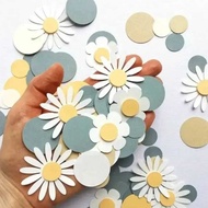 Flower Daisy P Confetti Paper Baptism Decorations for Boys Baby Shower Decor Party Favors