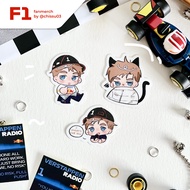 F1 Max Verstappen Glitter Stickers (Max Verstappen Redbull Formula 1 Trinkets Merch)