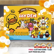 Banner Hari Jadi / Banner Hiasan / Birthday -  B Duck / Duck / Itik