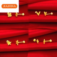 anting2 emas 916 indian gold subang mas korea cop 916 original four-piece earrings fashion versatile