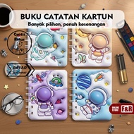 Astronaut Character Notebook Aesthetic Hardcover Notebook Cute Aesthetic Spiral Notebook