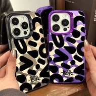 Graffiti Irregular Black Letters Phone Case Compatible for IPhone 15 14 13 12 11 Pro Max X/XS Max XR 7/8 Plus Se2020 Hard Silicone TPU Shockproof Frosting Phone Case