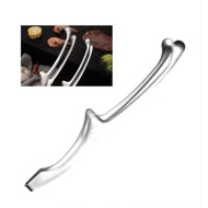 SUS304 Japanese BBQ Food Tong Korean Barbecue Clips Stainless Steel Grill Cooking Chief
