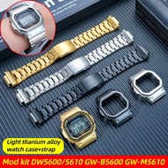 DW5600 Titanium case+strap For Casio G-SHOCK DW-5600 GW-B5600 GW-M5610 modified DIY watch band+Bezel