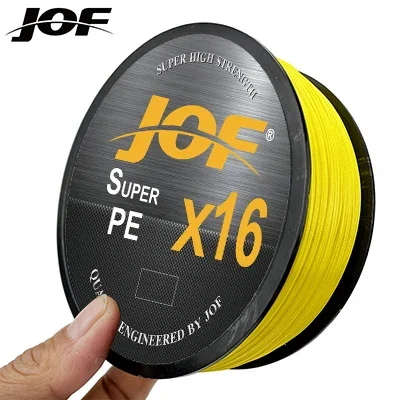 JOF X16 อัพเกรดสายตกปลาถัก Super Strong 16 Strands Multifilament PE สาย 500M 25LB/32LB/40LB/55LB/68L