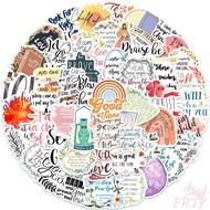 50Pcs/Set ❉ Bible Phrase Series 01 Stickers ❉ Fashion DIY Waterproof Decals Doodle Stickers