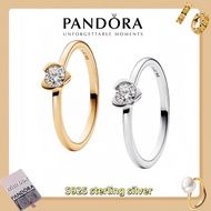 Pandora S925 sterling silver jewelry pendant bracelet (free gift box)Lab-Grown Diamond Heart Ring