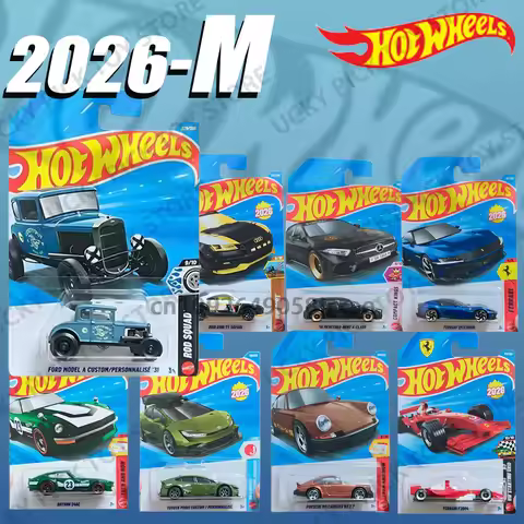 2026 Original Hot Wheels 2026-M Series F1 Ferrari Maserati Cadillac Porsche Carrera 1:64 Diecast Car