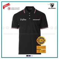 GN Polo T Shirt Sulam McLaren Racing FxPro F1 Team Performance Baju Lelaki Casual Cotton Fashion Emb